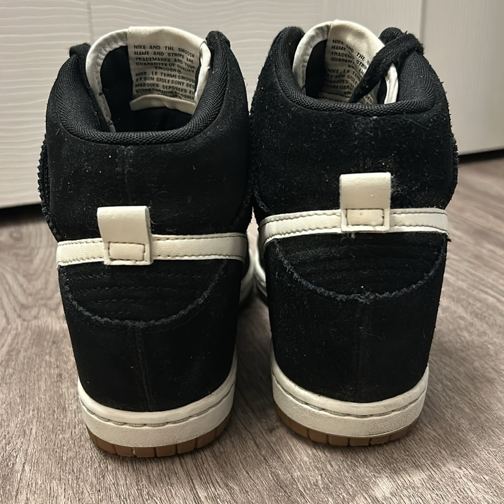 Nike Dunk Sky Hi, black suede, women’s size 7.5, wedge heel - Picture 4 of 9